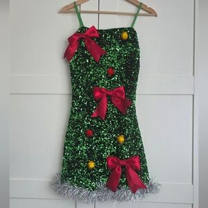 Eyeshadow Sparkling Green Holiday Tree Dress